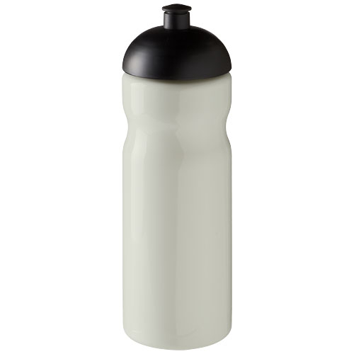 Bouteille sport publicitaire en plastique recyclé 650 ml H2O Eco Ivoire et Noir